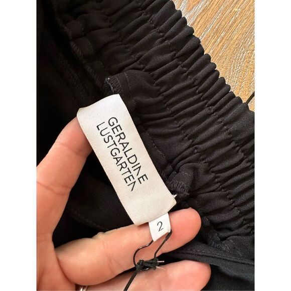 NWT Geraldine Lustgarten Black Dress Pant Joggers Size 2 - Picture 6 of 11